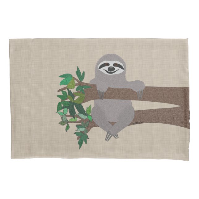 Sloth Pillow Case Kissenbezug (Vorderseite)