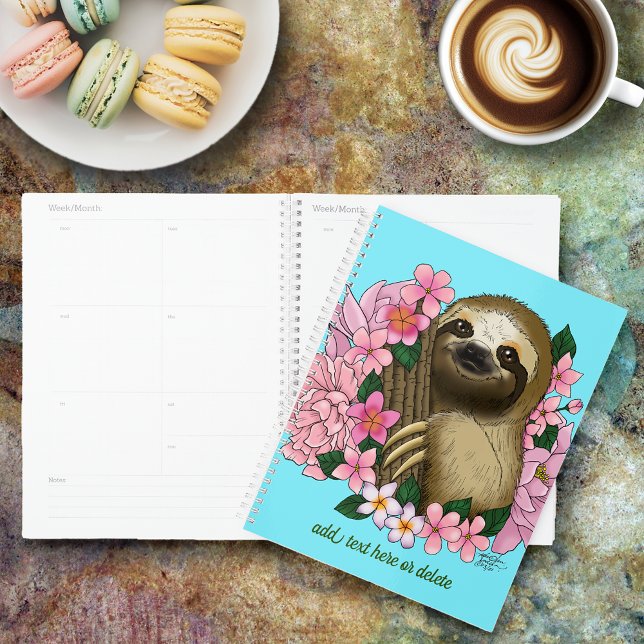 Sloth Pink-Blume Planer (Von Creator hochgeladen)