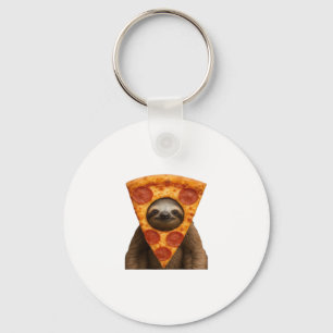 Sloth Pizza lustiges, seltsames Pranger Meme niedl Schlüsselanhänger