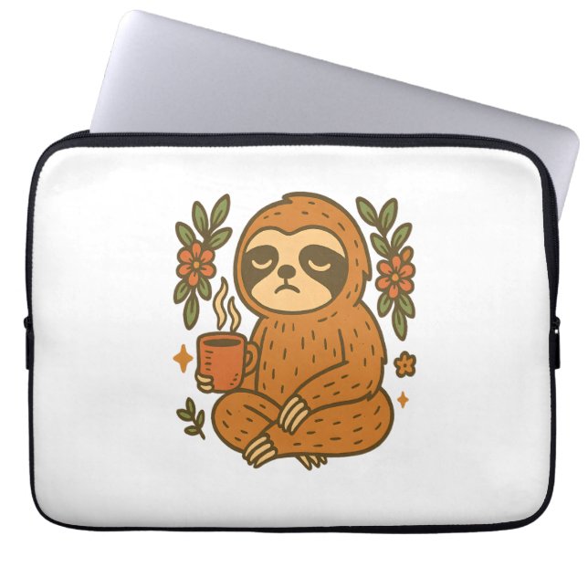 Sloth Playing Guitar Laptopschutzhülle (Vorderseite)