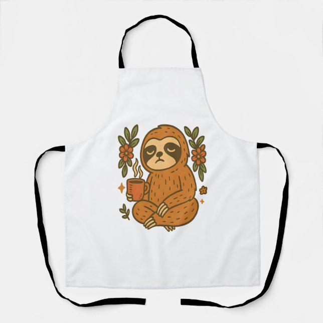 Sloth Playing Guitar Schürze (Vorderseite)