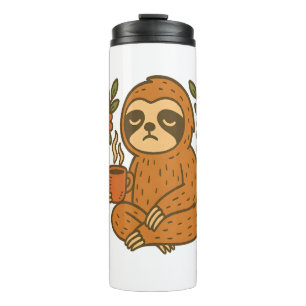 Sloth Playing Guitar Thermosbecher