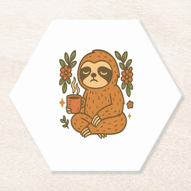 Sloth Playing Guitar Untersetzer (Vorderseite)