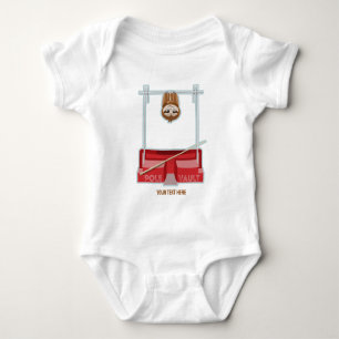 Sloth Pole Vaulsport Day Baby Strampler