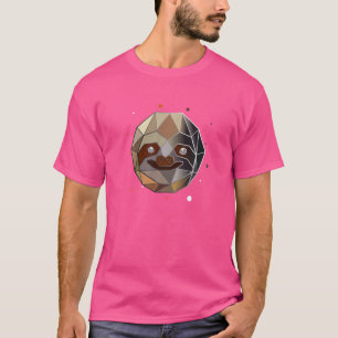 Sloth Polygon Animal Abstrakt Geometric Shape T-Shirt