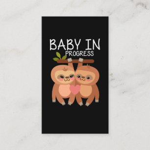 Sloth Pregnancy Announcement Couple Spaß Visitenkarte