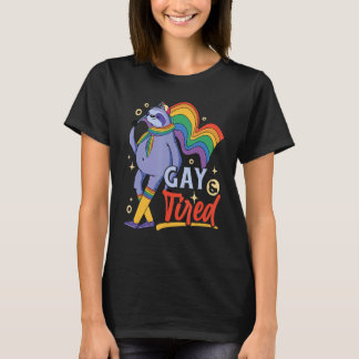 Sloth Pride Lgbt Gay & Tired T-Shirt