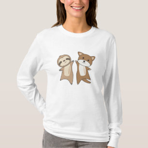 Sloth Puppy Dog Animal Lovers Children T-Shirt