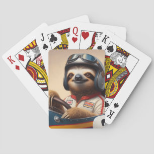 Sloth Racecar Treiber Spielkarten
