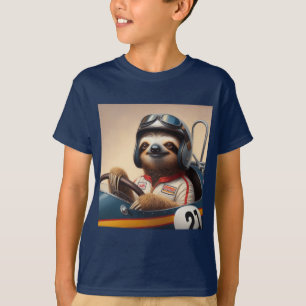 Sloth Racecar Treiber T-Shirt