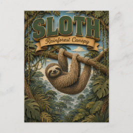 Sloth Rainforest Canopy POPCUT Postkarte