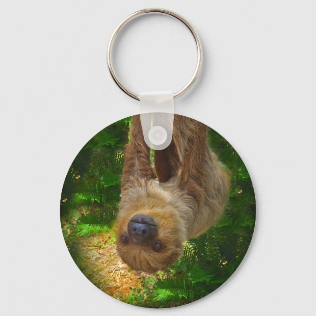 Sloth Rainforest Geschenke Schlüsselanhänger (Vorderseite)