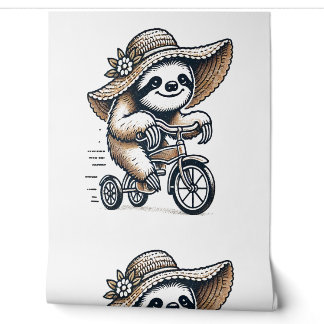 Sloth Riding Bike Tapete