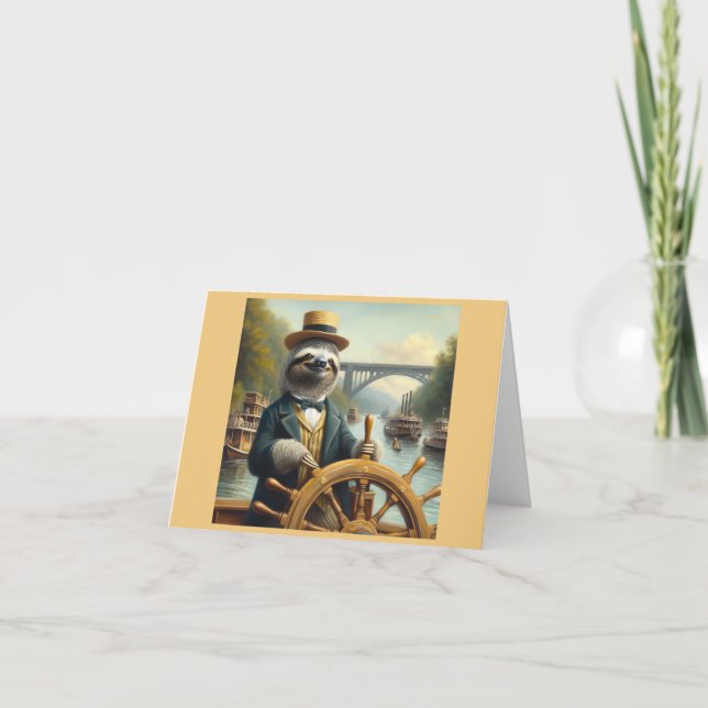 Sloth Riverboat Captain Karte (Vorderseite)