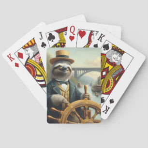 Sloth Riverboat Captain Spielkarten