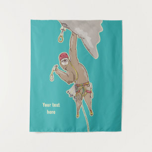 Sloth Rock Climber Tragegerät Wandteppich