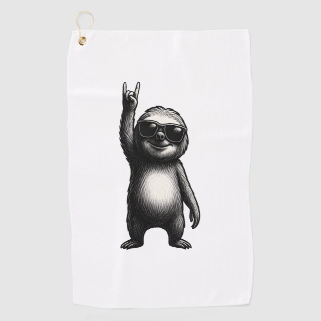 Sloth Rocking Dance Golfhandtuch (Vorderseite)