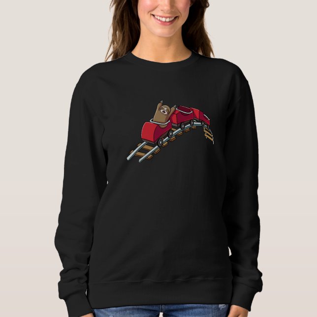 Sloth Roller Coaster Theme Park Sweatshirt (Vorderseite)