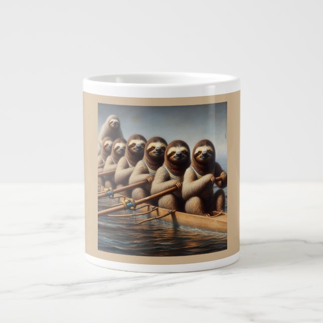 Sloth Rowing Team Jumbo-Tasse (Vorderseite)