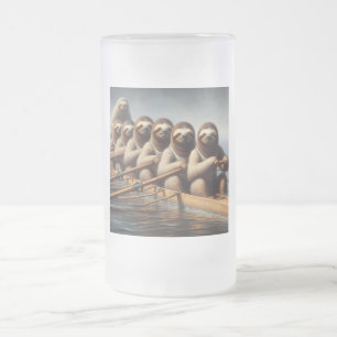 Sloth Rowing Team Mattglas Bierglas