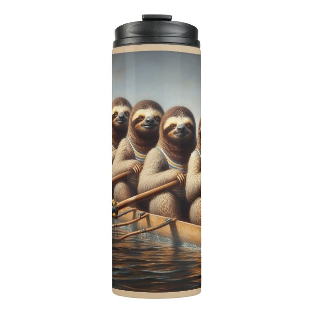 Sloth Rowing Team Thermosbecher (Vorderseite)