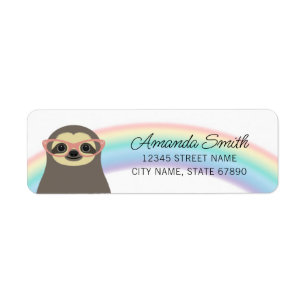 Sloth Rücksendeadressen-Aufklebers