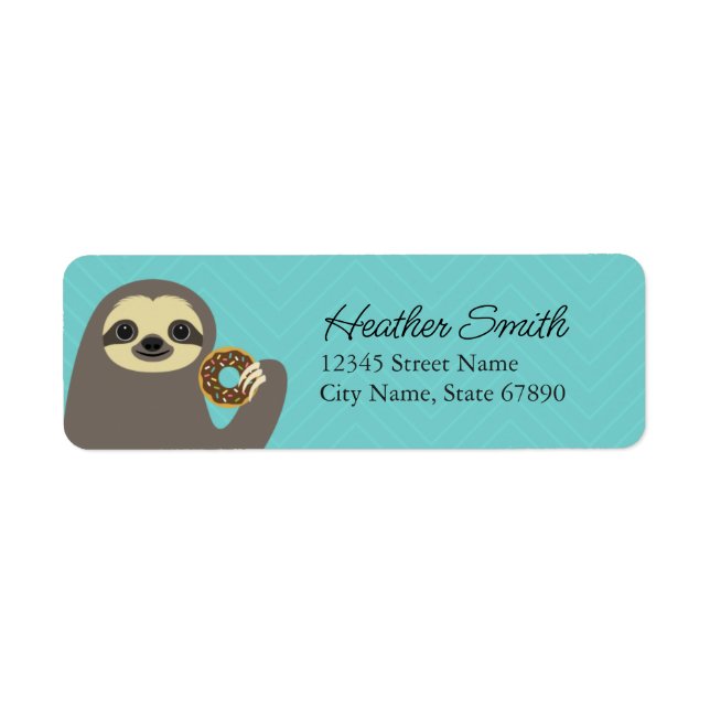 Sloth Rücksendeadressen-Aufklebers (Vorne)