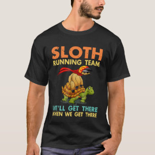 Sloth Running Team Funny Slot Turtle für Männer  T-Shirt
