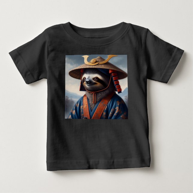 Sloth Samurai Baby T-shirt (Vorderseite)