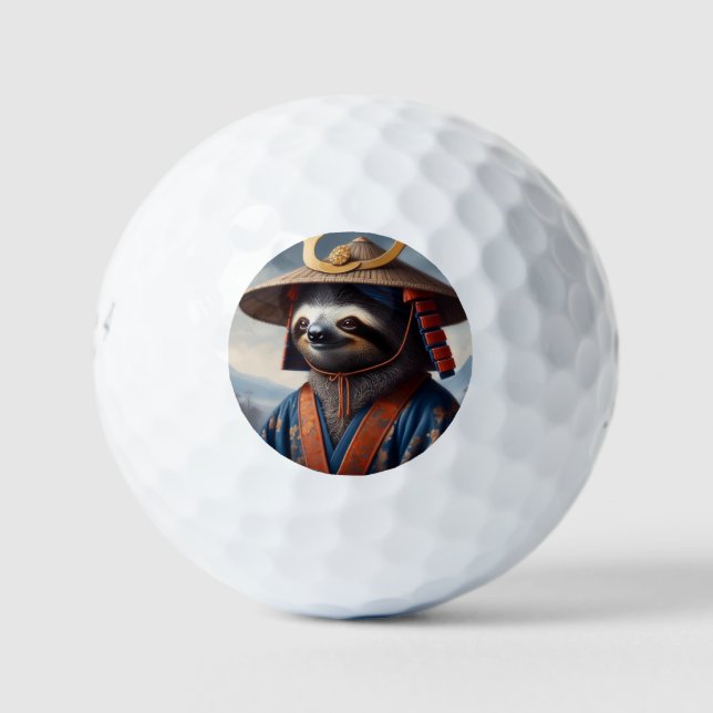 Sloth Samurai Golfball (Vorderseite)