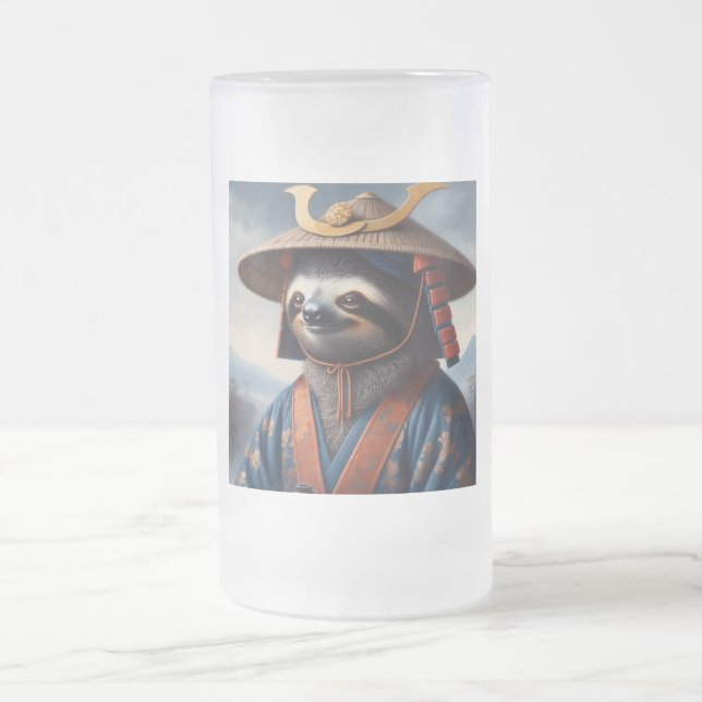 Sloth Samurai Mattglas Bierglas (Mittel)