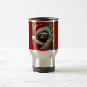 Sloth Santa Claus Reisebecher