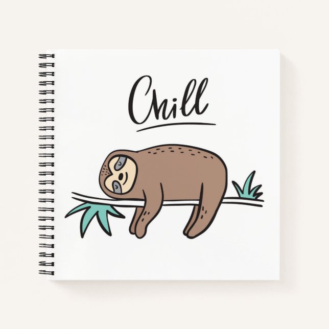 Sloth Says Chill Notizbuch (Vorderseite)