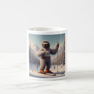 Sloth Skiing Kaffeetasse