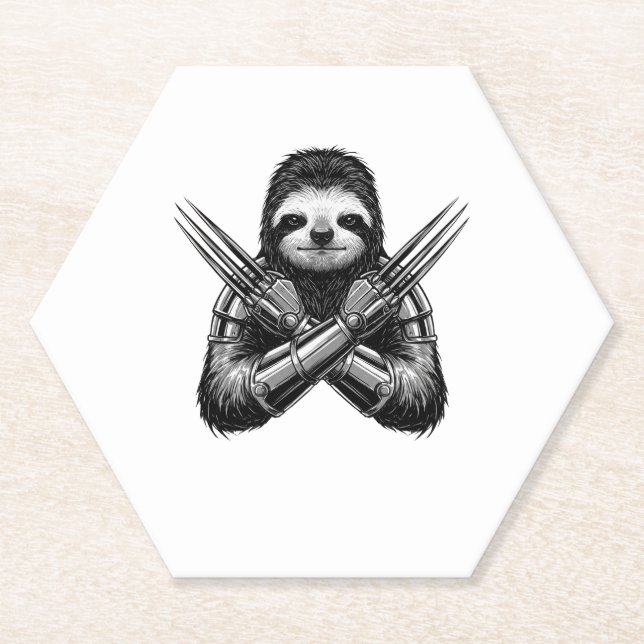 Sloth Slotherine Halloween Untersetzer (Vorderseite)