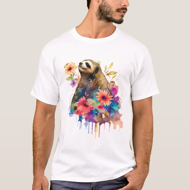 Sloth Slow Life T-Shirt (Vorderseite)