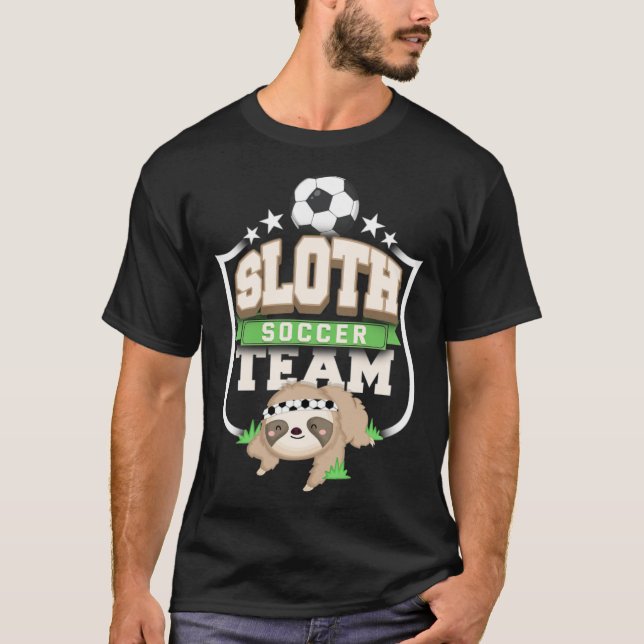 Sloth Soccer Herzschlag T-Shirt (Vorderseite)