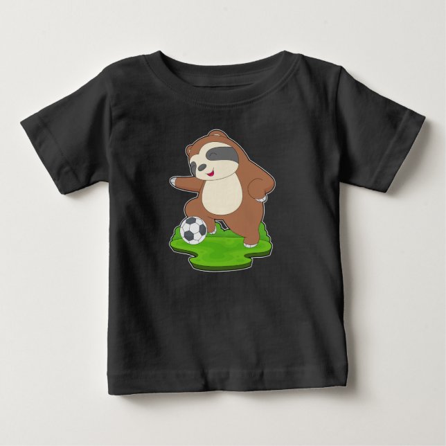 Sloth Soccer Player Soccer Baby T-shirt (Vorderseite)