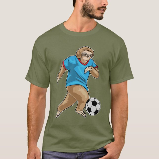 Sloth Soccer player Soccer T-Shirt (Vorderseite)