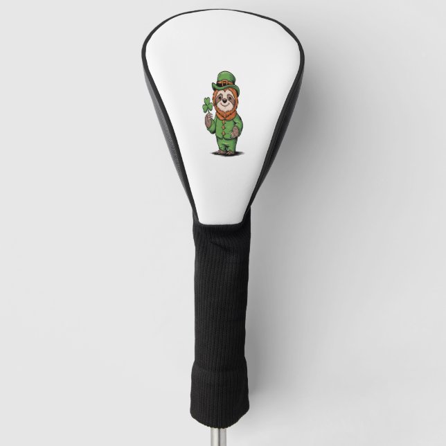 Sloth St Patrick's Day Irish Lucky Golf Headcover (Vorderseite)
