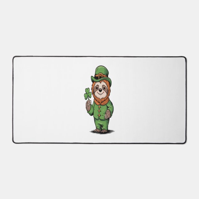 Sloth St Patrick's Day Irish Lucky Schreibtischunterlage (Vorderseite)