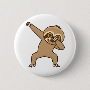 Sloth-Sticker Button