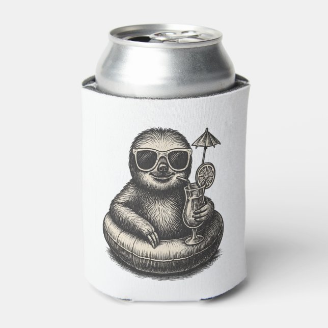 Sloth Summer Vibes (2) Dosenkühler (Kanne Vorderseite)