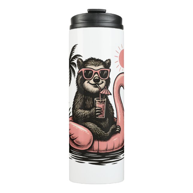 Sloth Summer Vibes Thermosbecher (Vorderseite)