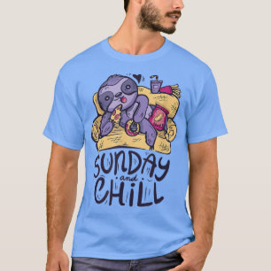 Sloth Sunday Chilling mit Pizza 29765209 T-Shirt