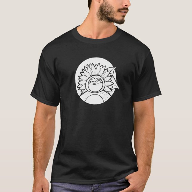 Sloth Sunflower Wildlife Animal  Sloth T-Shirt (Vorderseite)