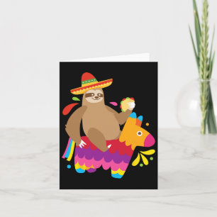 Sloth Taco Pinata Niedlich Mexican Fiesta Party An Karte