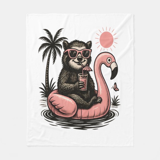 Sloth Team Sloth Wandern Camping Fleecedecke (Vorderseite)