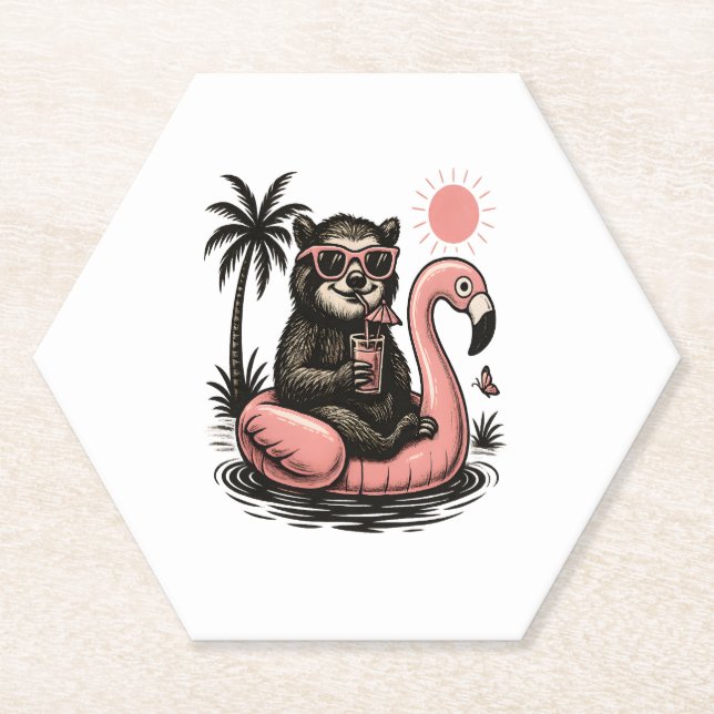 Sloth Team Sloth Wandern Camping Untersetzer (Vorderseite)