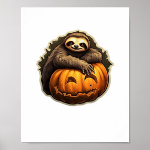 Sloth thematischer halloween Classic T - Shirt Poster